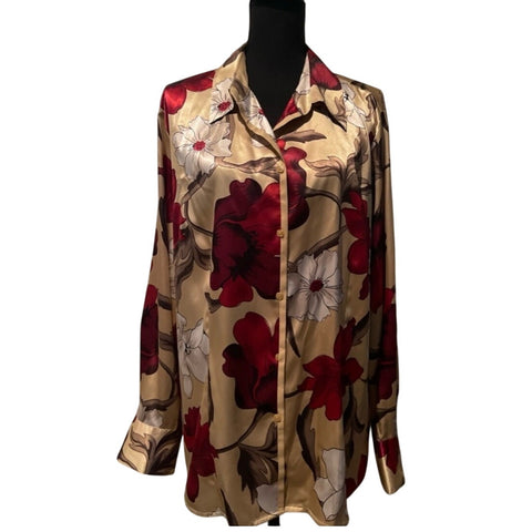 Vintage Covington Silky Floral Blouse