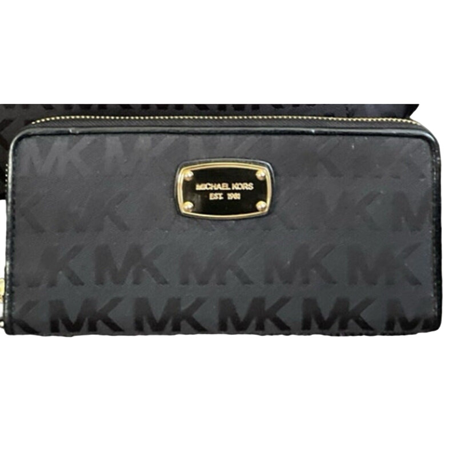 Michael Kors Jet Set Zip Around Travel Wallet Black