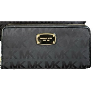 Michael Kors Jet Set Zip Around Travel Wallet Black