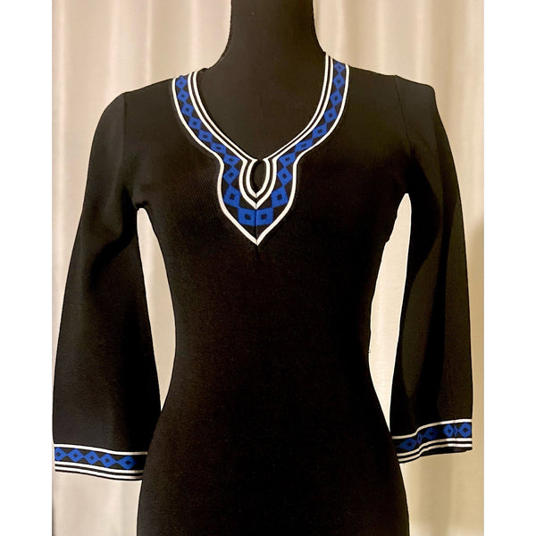 XOXO Black Bodycon Dress Semi-Bell Sleeve Size XS