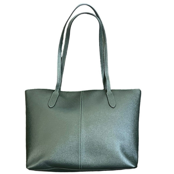 Coach Zip Top Tote Bag Green