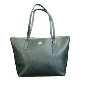 Coach Zip Top Tote Bag Green