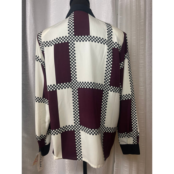 Vintage Bora Bora Checkered Blouse