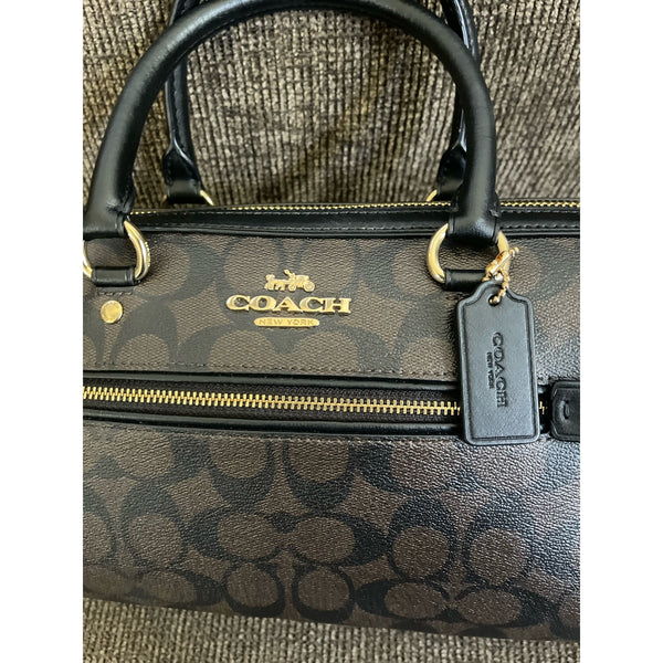 New Coach Rowan Satchel Signature Canvas F83807