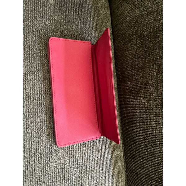 Michael Kors Red Saffiano Bill Wallet