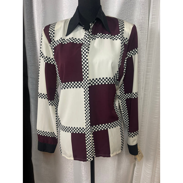 Vintage Bora Bora Checkered Blouse