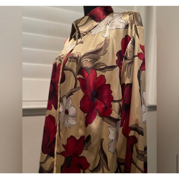 Vintage Covington Silky Floral Blouse