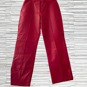 Excelled Red Soft Leather Pants