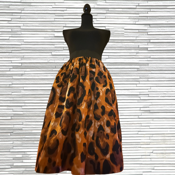 WDNY Midi Animal Print Skirt