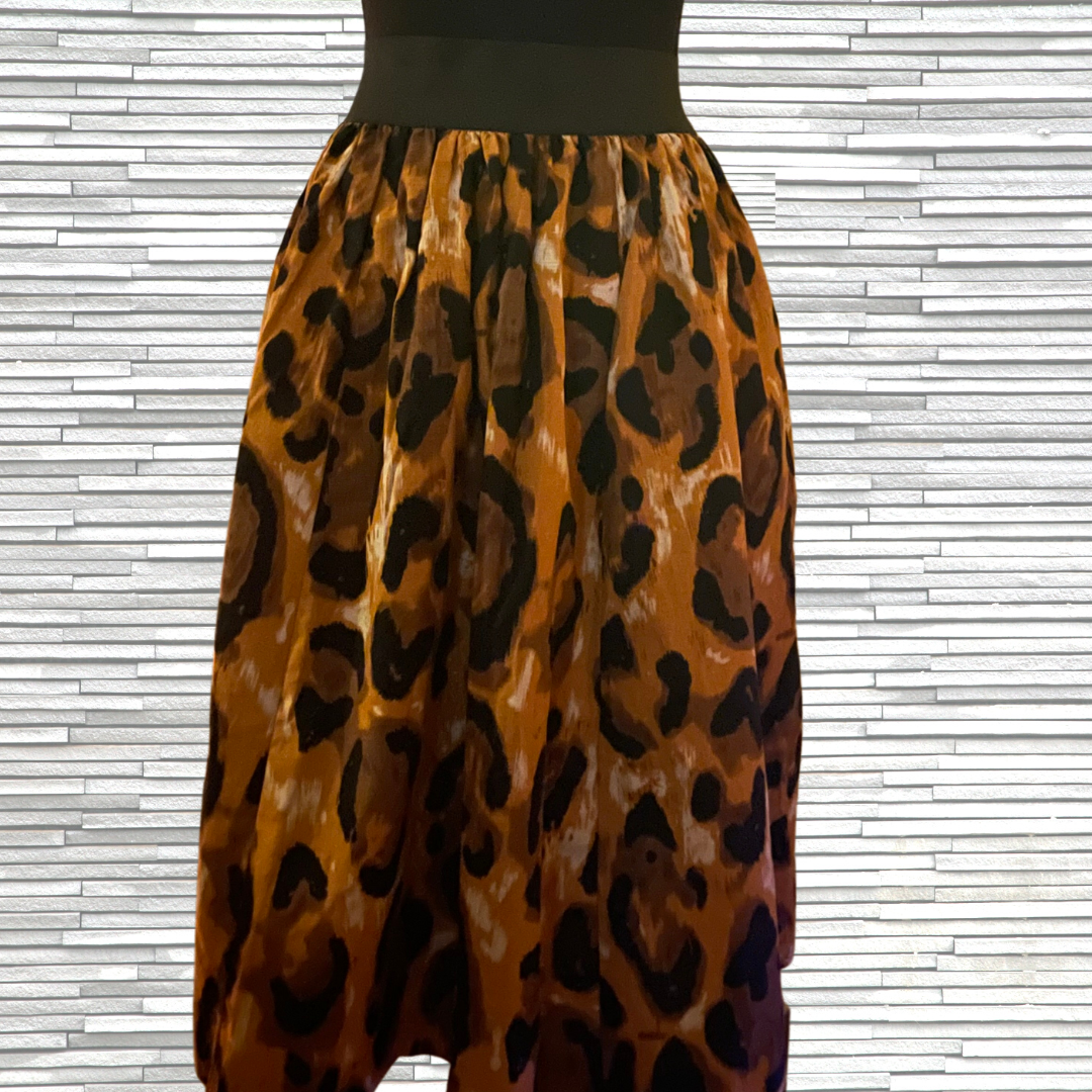 WDNY Midi Animal Print Skirt