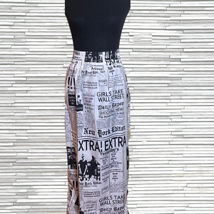 Newspaper Print Skirt (Preloved)