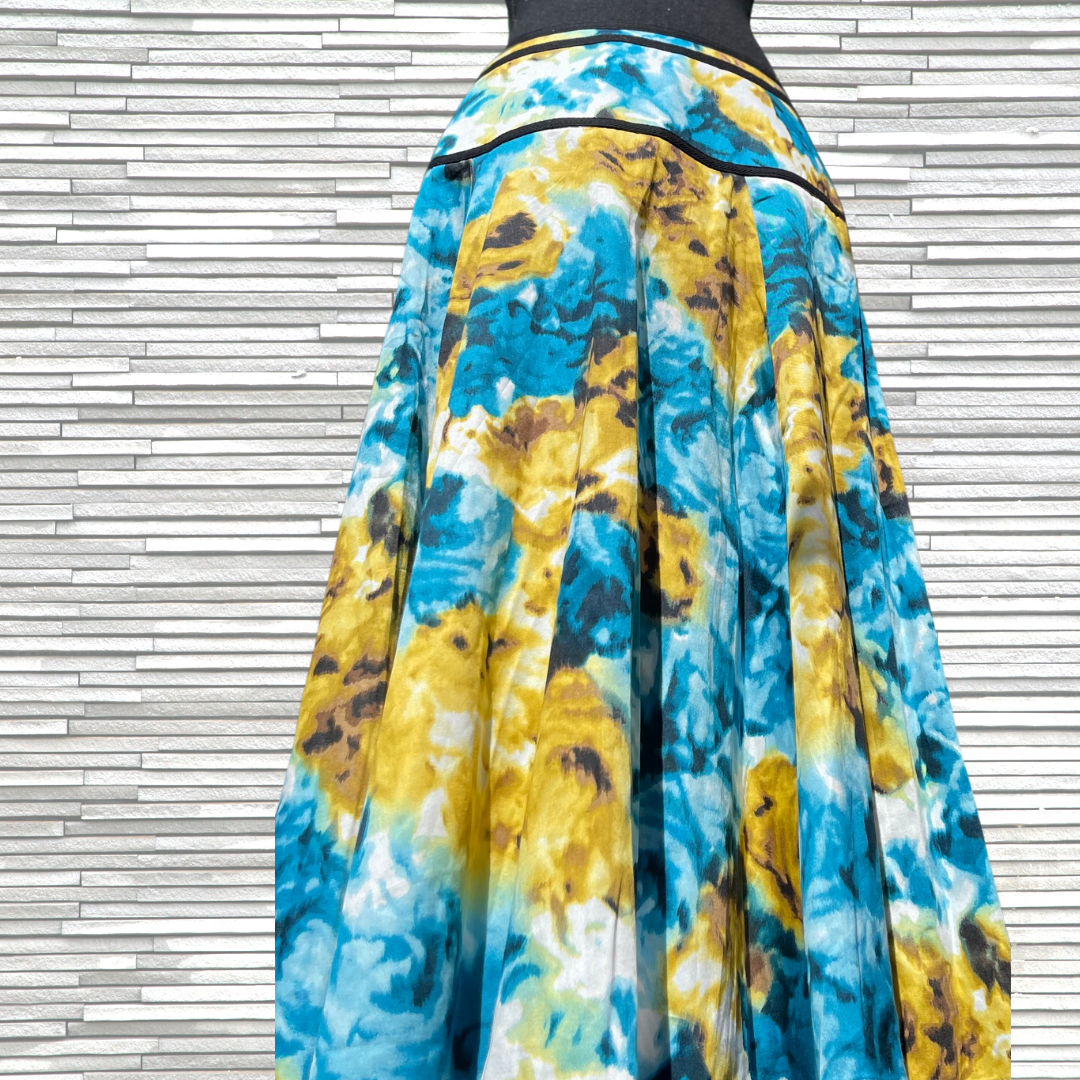 Abstract Floral Jones Wear Midi Skirt