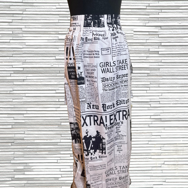 Newspaper Print Skirt (Preloved)