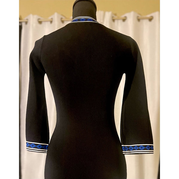 XOXO Black Bodycon Dress Semi-Bell Sleeve Size XS