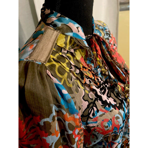 DEPT Multicolor Sheer Tunic Size Medium