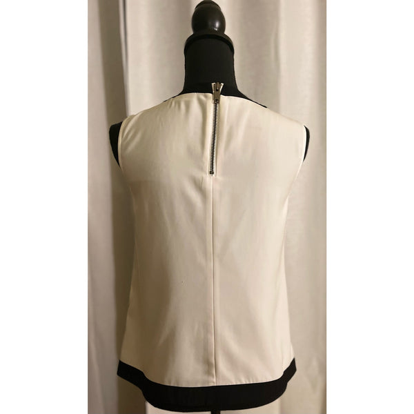 DKNYC Sleeveless Fringe Blouse Size Small