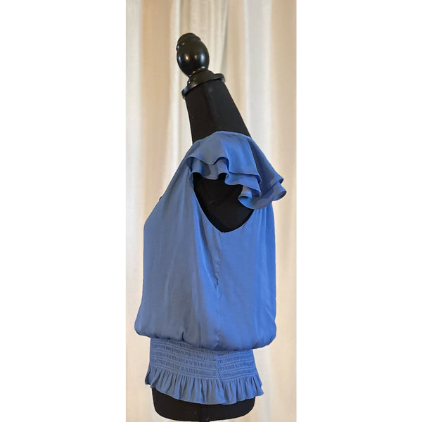 Current Air V-Neck Blouse Smocked Wasit Size MP